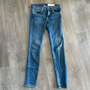 Rag & Bone Mid Rise Skinny in Sterling size 24